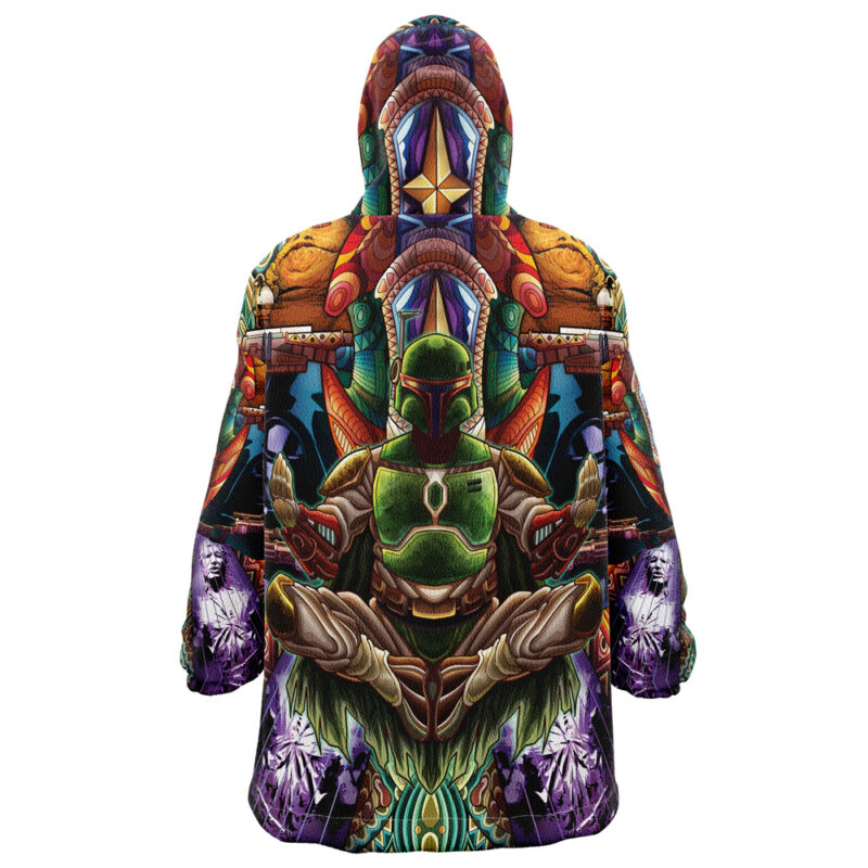 Trippy Boba Fett Star Wars Oodie Oversized Blanket Hoodie