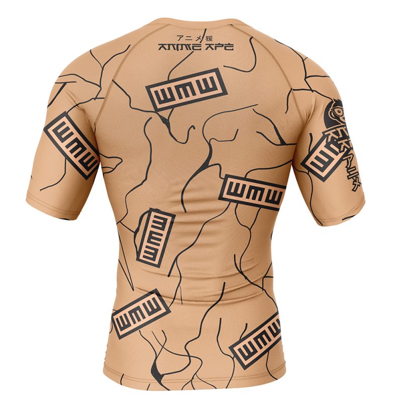 Gaara Gourd Shippuden Short Sleeve Rash Guard Compression Shirt - Image 2