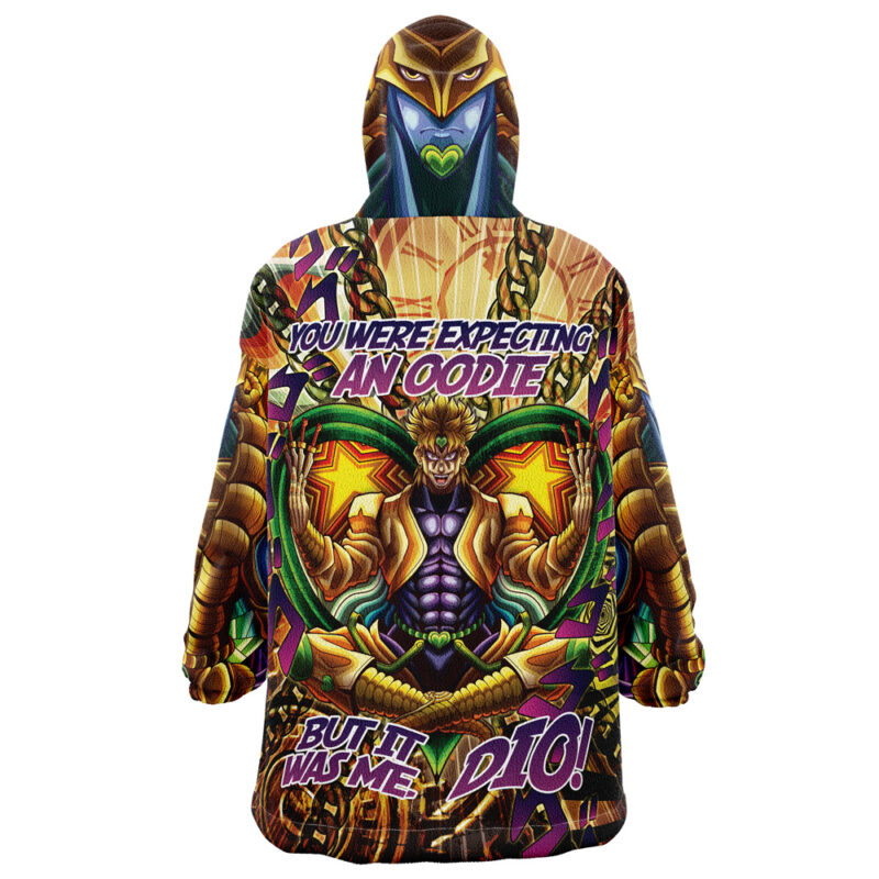 Trippy Dio Brando Jojo's Bizarre Adventure Oodie Oversized Blanket Hoodie