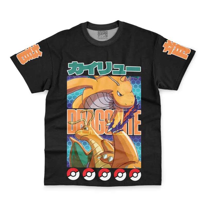Dragonite Pokemon Streetwear T-Shirt - Image 2