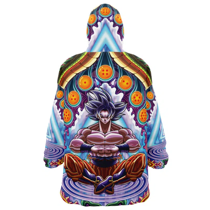 Trippy Ultra Instinct Goku Dragon Ball Super Oodie Oversized Blanket Hoodie