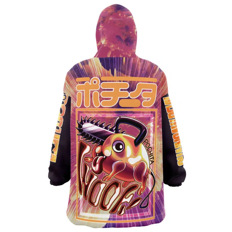 Pochita Chainsaw Man Streetwear Snug Oversized Blanket Hoodie