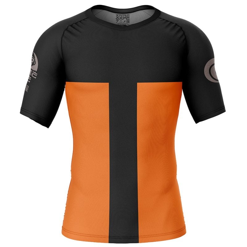 Naruto Uzumaki Short Sleeve Rash Guard Compression Shirt