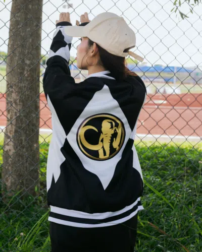 Black Ranger Mighty Morphin Power Rangers Varsity Jacket