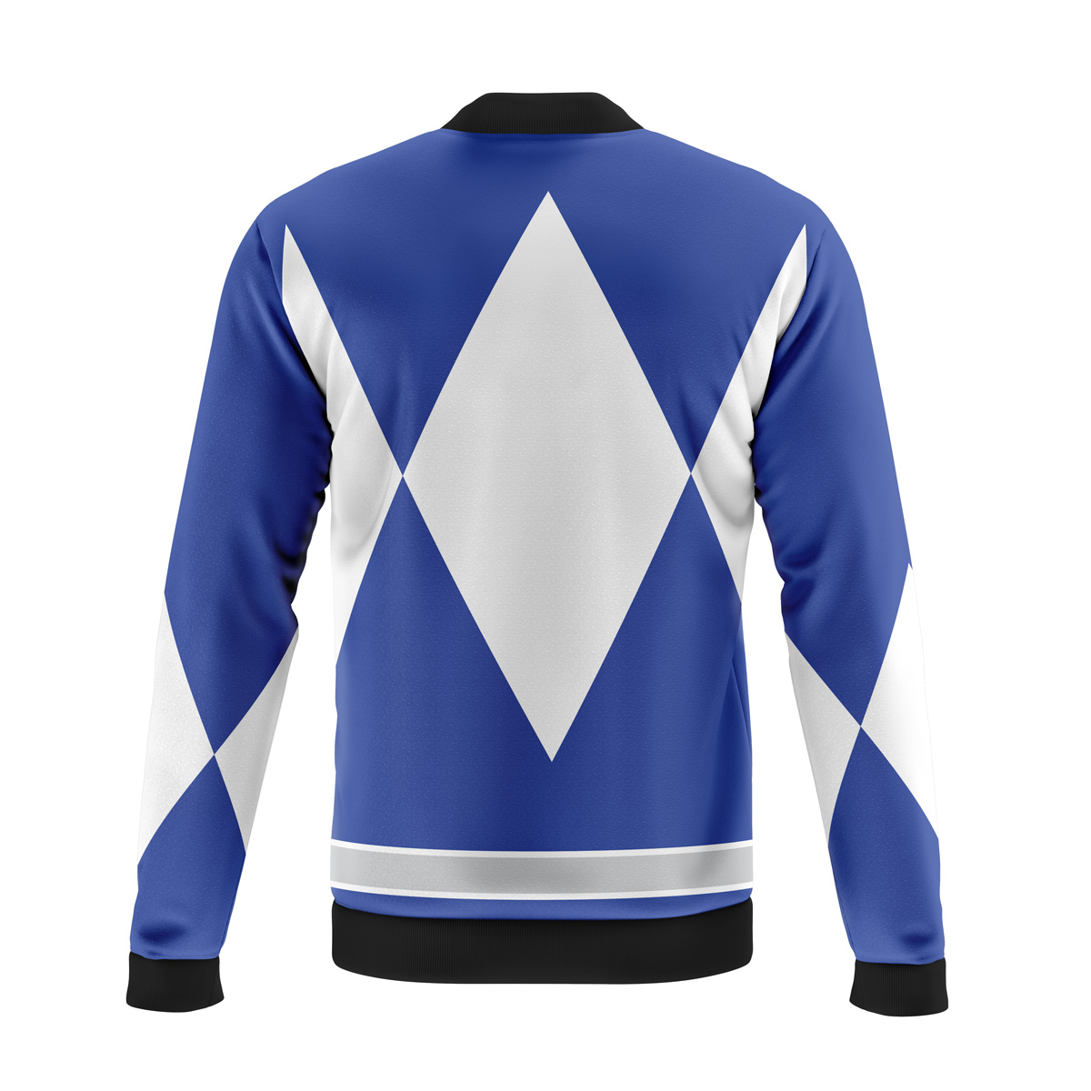 Blue Ranger Mighty Morphin Power Rangers Casual Bomber Jacket - Image 2