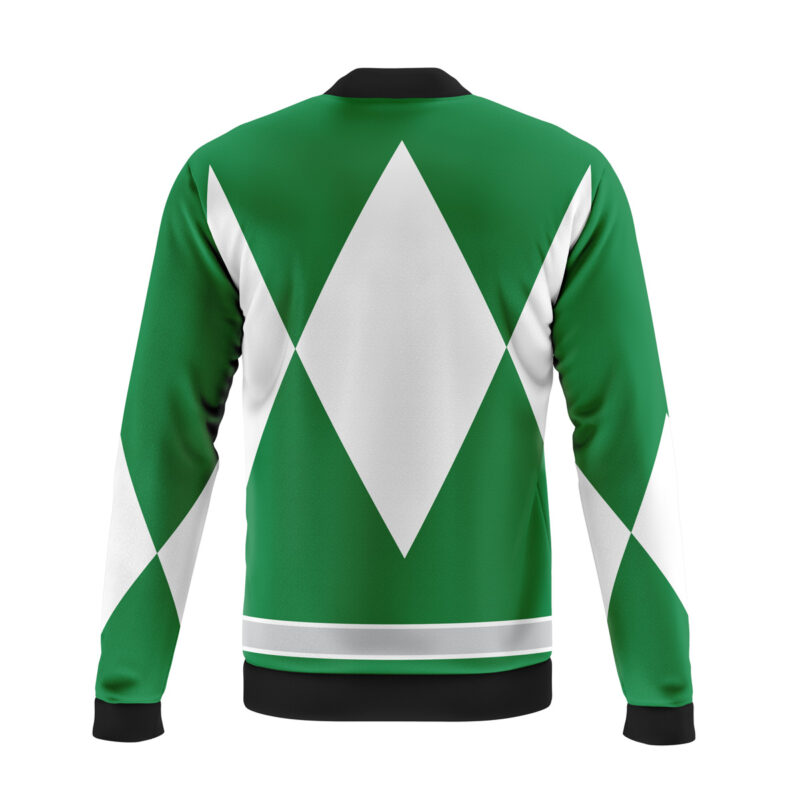 Green Ranger Mighty Morphin Power Rangers Casual Bomber Jacket - Image 2