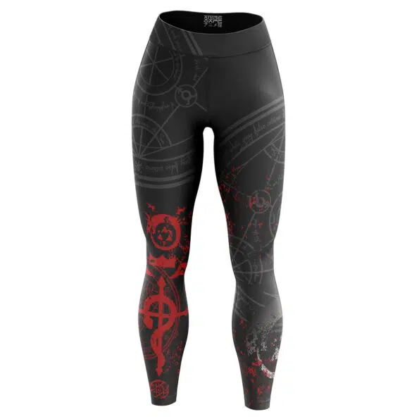 Edward Elric Transmutation Circle Full Metal Alchemist Custom Unisex Leggings Spats Training Tights