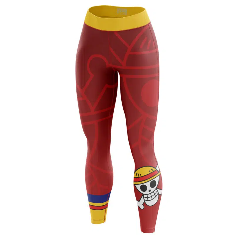 Luffy Straw Hat One Piece  Leggings  - Image 2