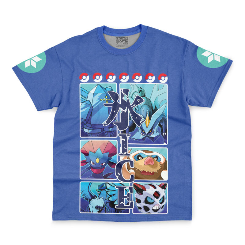 Ice Type Pokemon Streetwear T-Shirt - Image 2