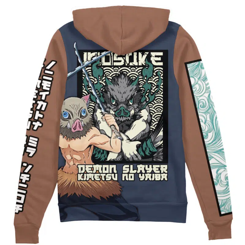 Hashibira Inosuke Demon Slayer Streetwear Zip Hoodie Jacket