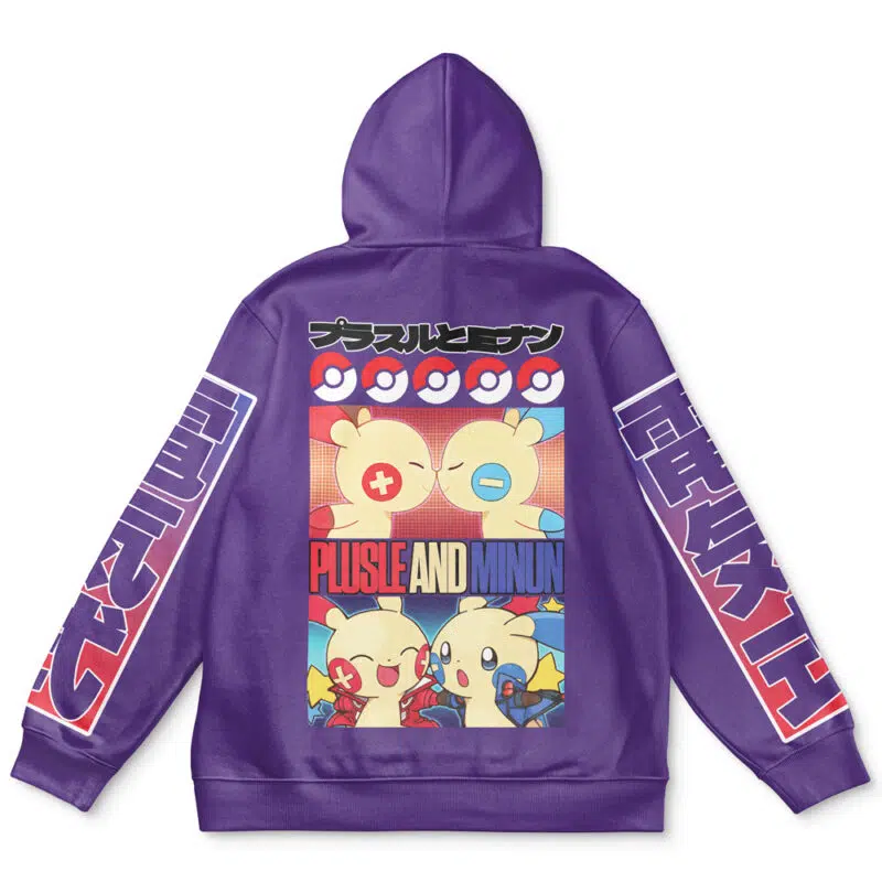 Plusle and Minun Pokemon Streetwear Hoodie