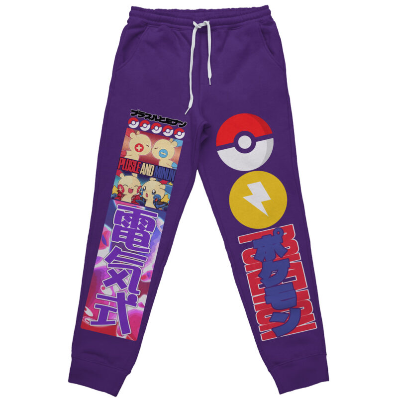 Plusle and Minun Pokemon Streetwear Sweatpants
