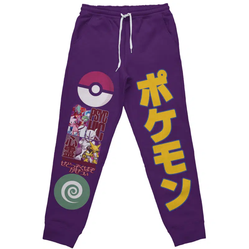 Psychic Type Pokemon Streetwear Sweatpants