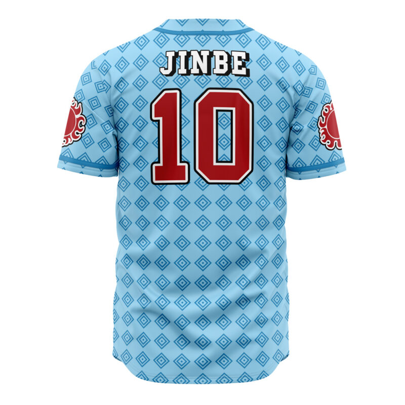 Straw Hats Jinbe One Piece Baseball Jersey - Image 3