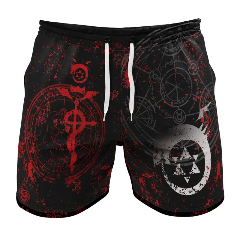 Edward Elric Transmutation Circle Fullmetal Alchemist Gym Shorts