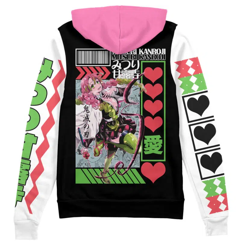 Mitsuri Kanroji Demon Slayer Streetwear Zip Hoodie Jacket