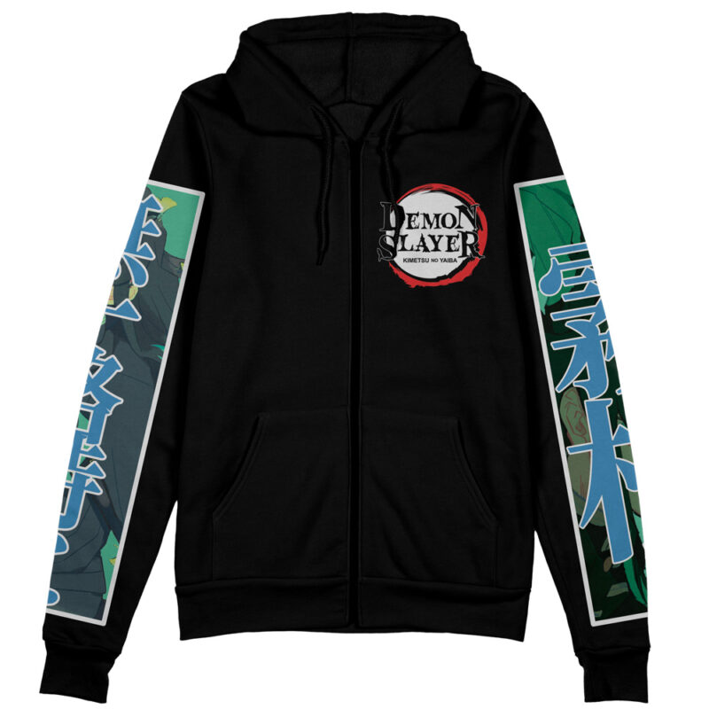 Muichiro Tokito Demon Slayer Streetwear Zip Hoodie Jacket - Image 2