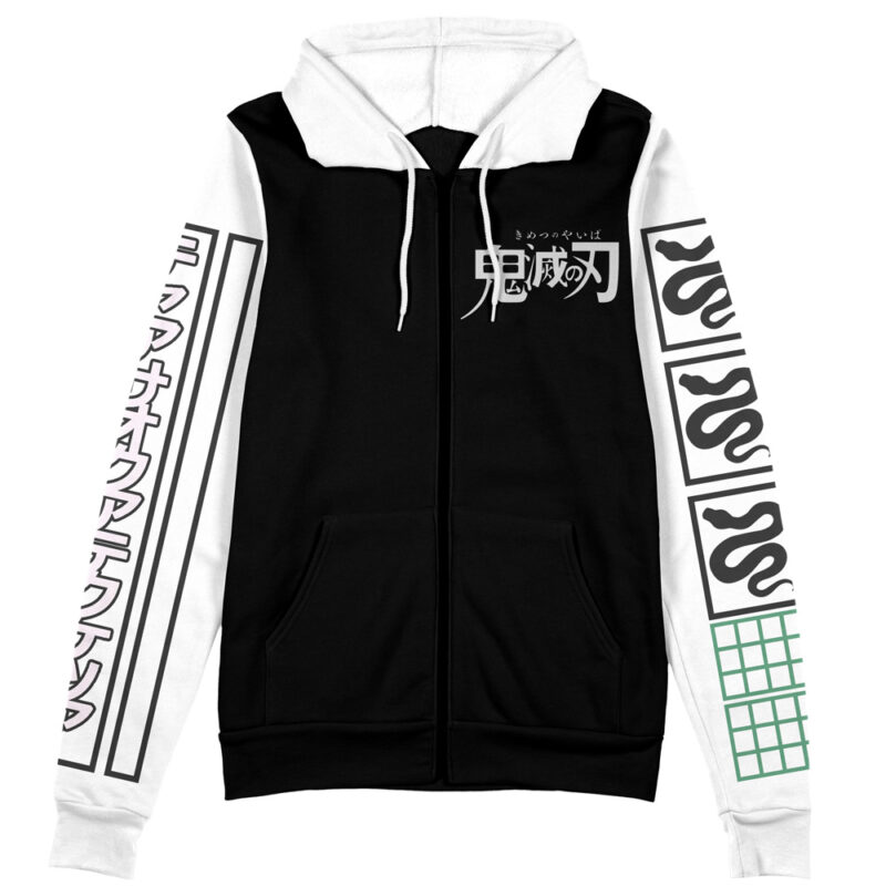Obanai Iguro Demon Slayer Streetwear Zip Hoodie Jacket - Image 2