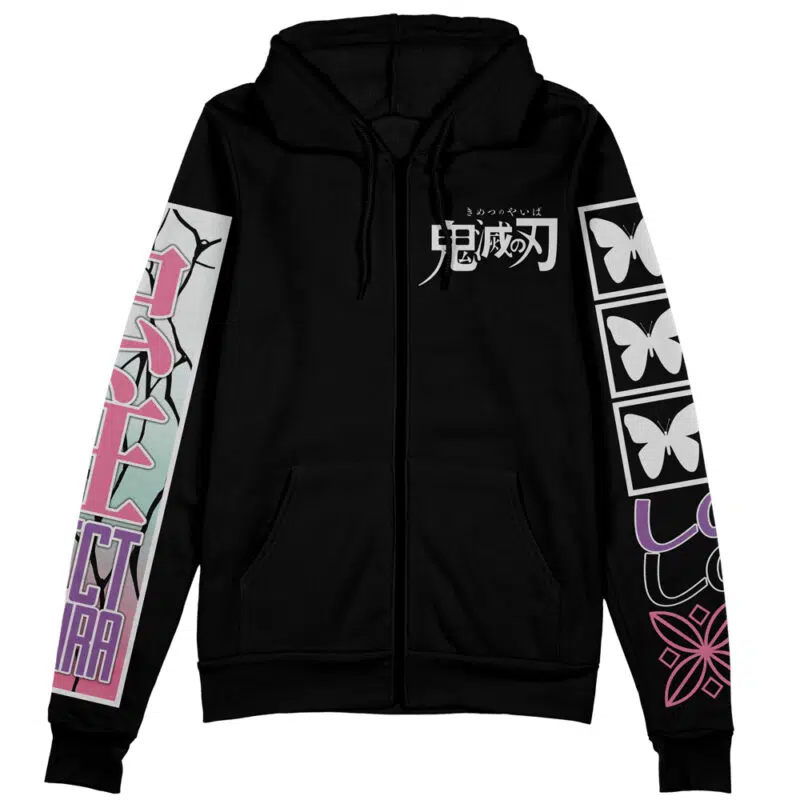 Shinobu Kocho V2 Demon Slayer Streetwear Zip Hoodie Jacket - Image 2