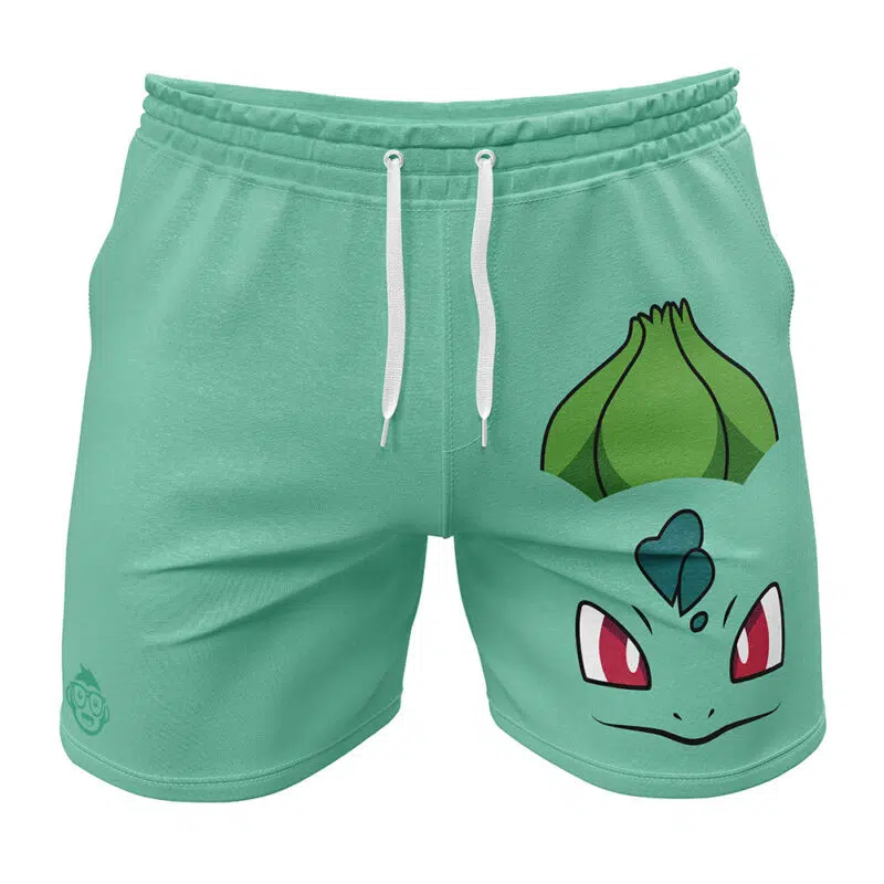 Bulbasaur Face Pokemon Gym Shorts
