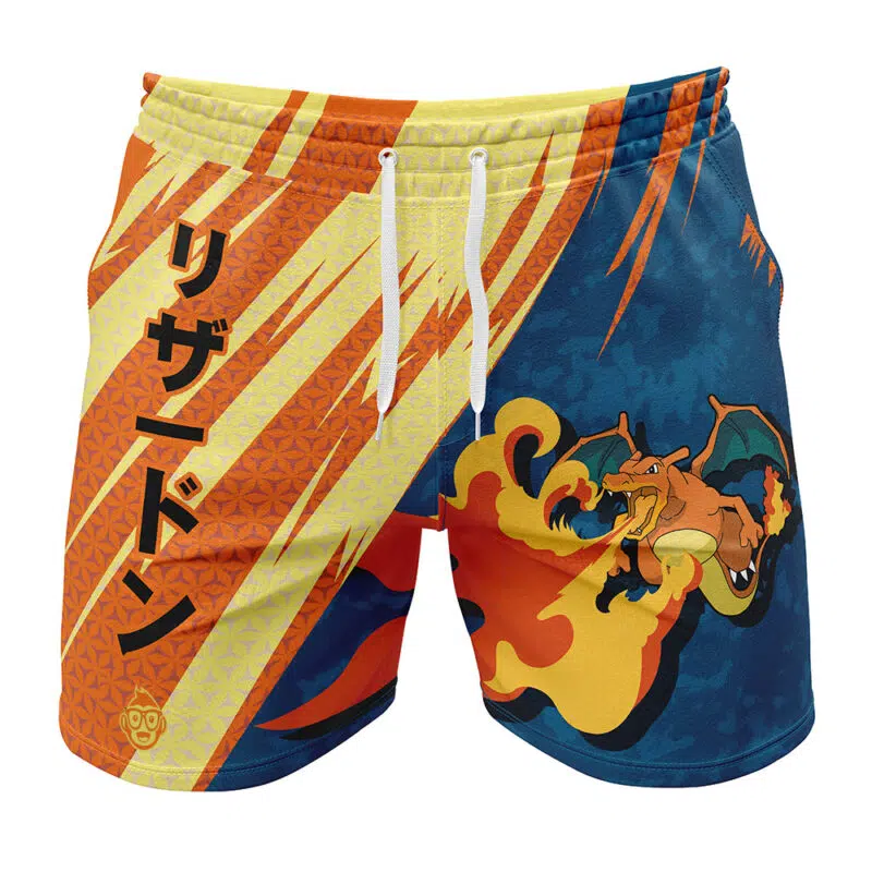 Charizard Attack Pokemon Gym Shorts