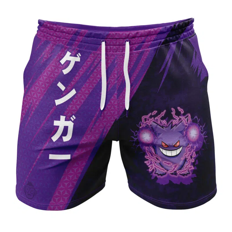 Gengar Attack Pokemon Gym Shorts