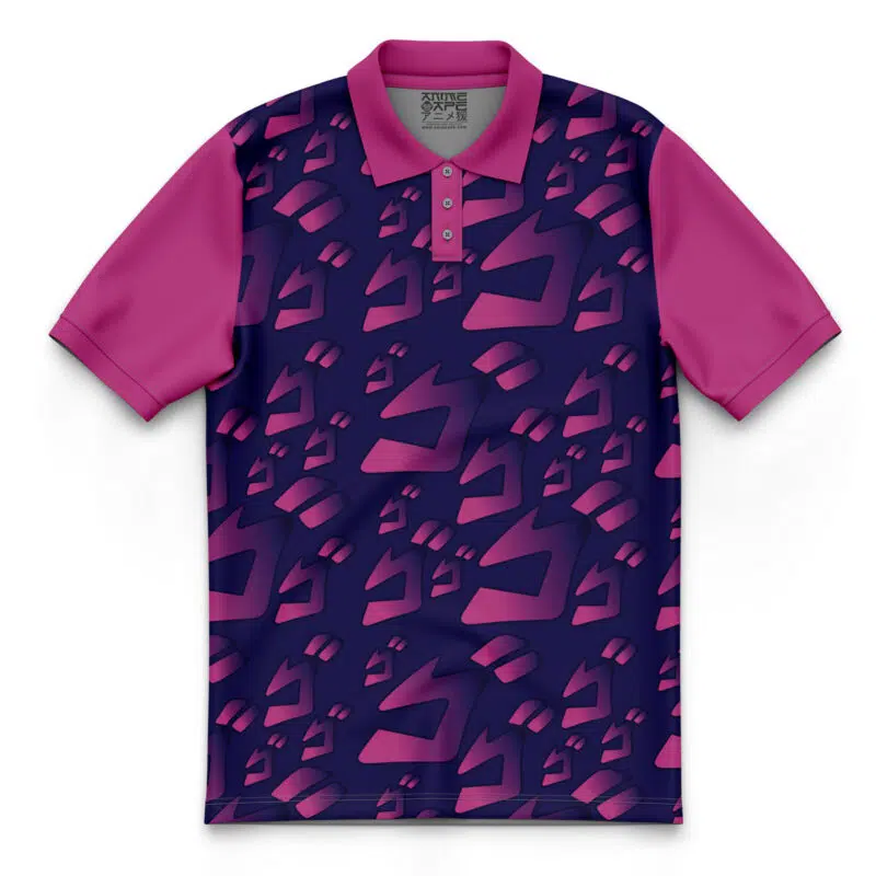 Menacing Aura Jojo's Bizarre Adventure Polo Shirt