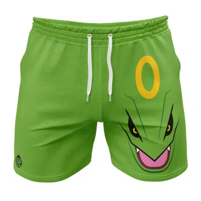 Rayquaza Face Pokemon Gym Shorts