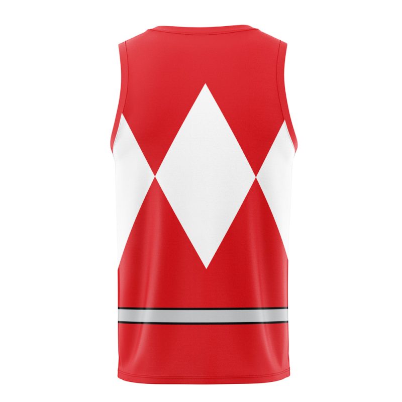 Red Ranger Mighty Morphin Power Rangers Basketball Jersey - Image 2