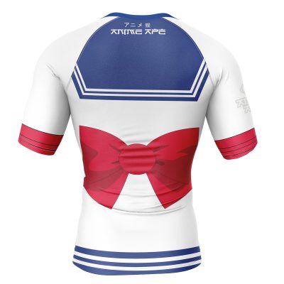 Sailor Moon Short Sleeve Rash Guard Compression Shirt