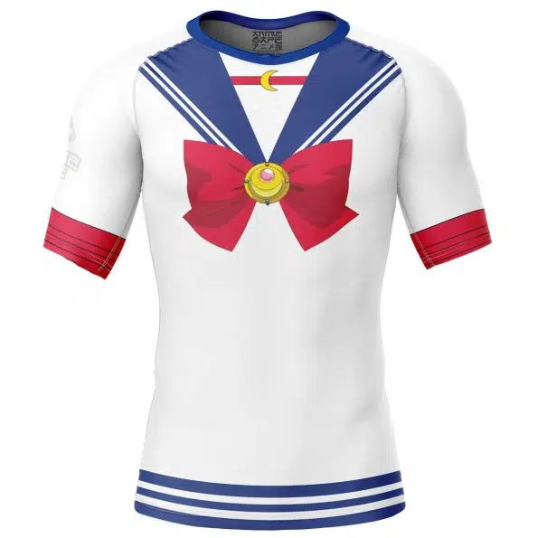 Sailor Moon Short Sleeve Rash Guard Compression Shirt