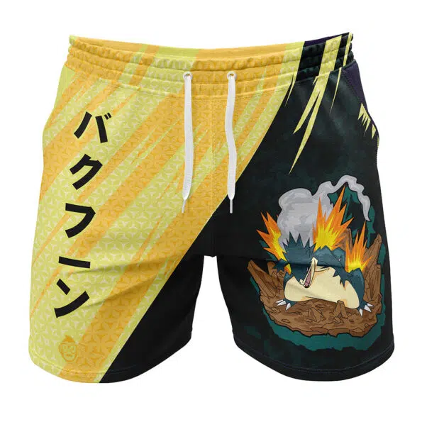 Typhlosion Attack Pokemon Gym Shorts