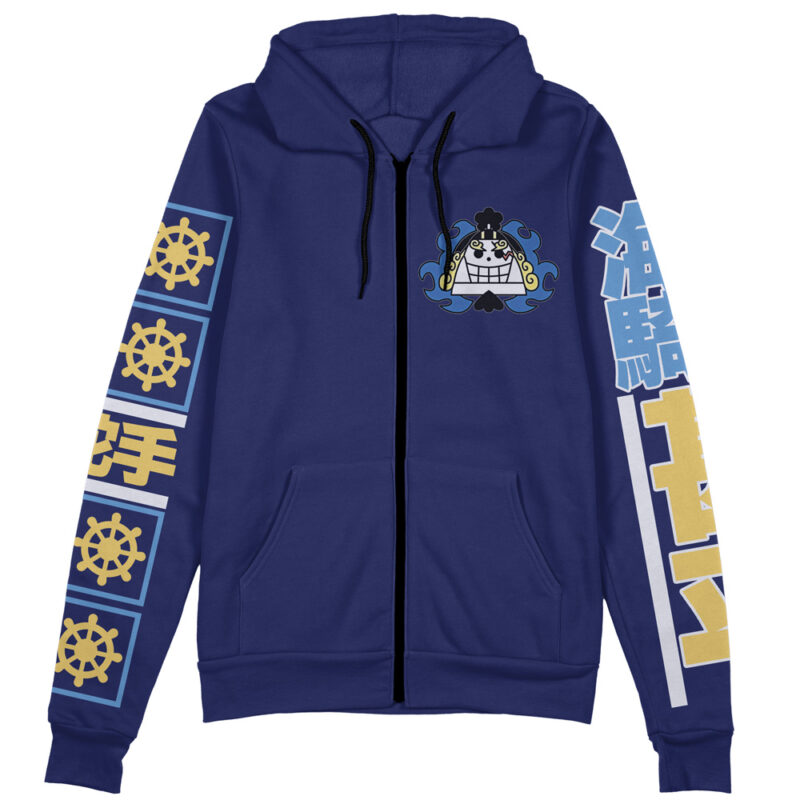 Jinbei One Piece Streetwear Zip Hoodie Jacket - Image 2