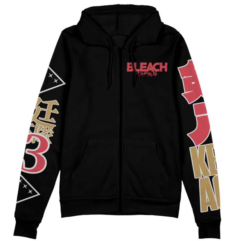 Zaraki Kenpachi TYBWA V2 Bleach Streetwear Zip Hoodie Jacket - Image 2