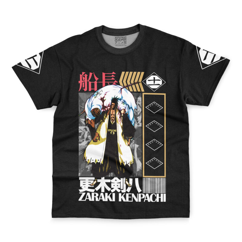 Zaraki Kenpachi TYBWA V2 Bleach Streetwear T-Shirt - Image 2