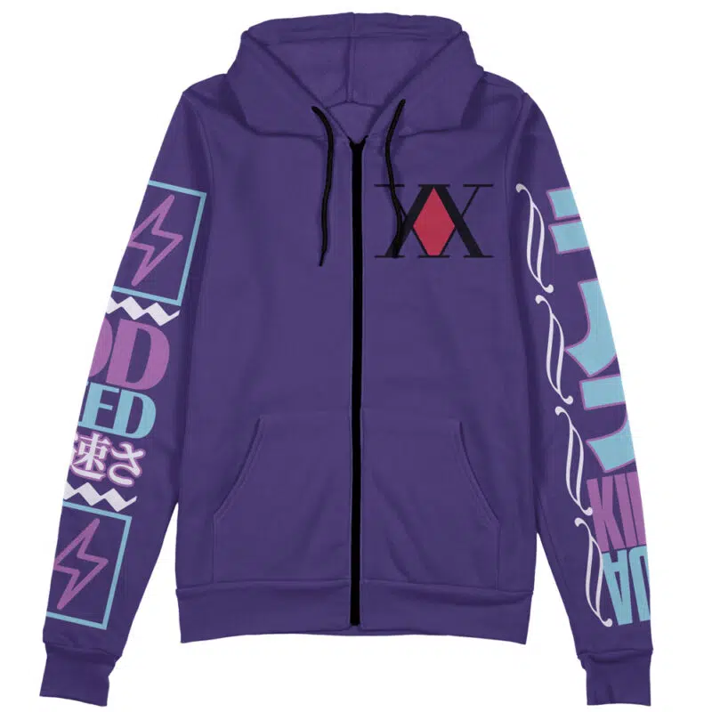 Killua Zoldyck V2 Hunter x Hunter Streetwear Zip Hoodie Jacket - Image 2