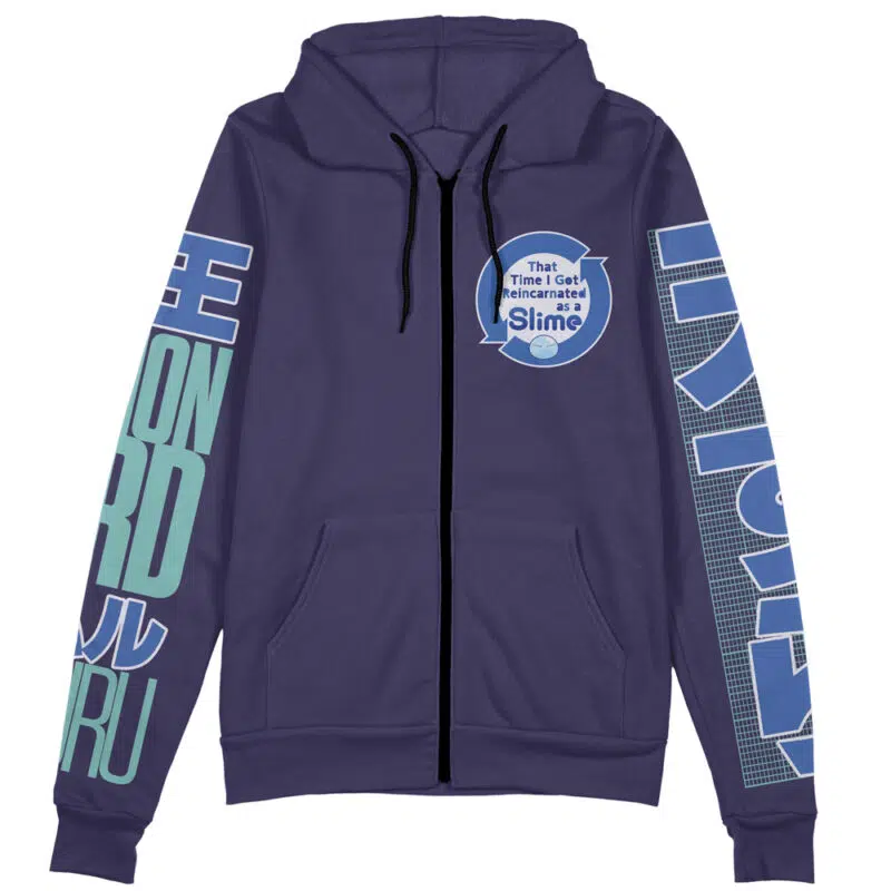 Rimuru Tempest V3 That Time I Got Reincarnated as a Slime Streetwear Zip Hoodie Jacket - Image 2