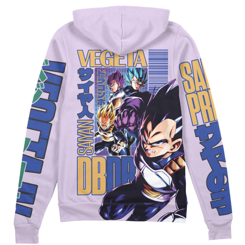 Vegeta V3 Dragon Ball Streetwear Zip Hoodie Jacket