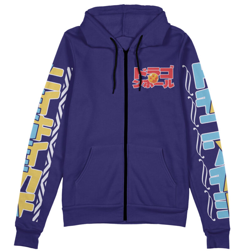 Vegeta V2 Dragon Ball Z Streetwear Zip Hoodie Jacket - Image 2