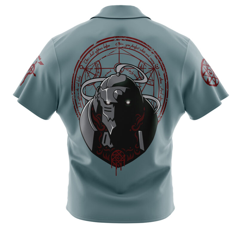 Alphonse V2 Fullmetal Alchemist Button Up Hawaiian Shirt - Image 2