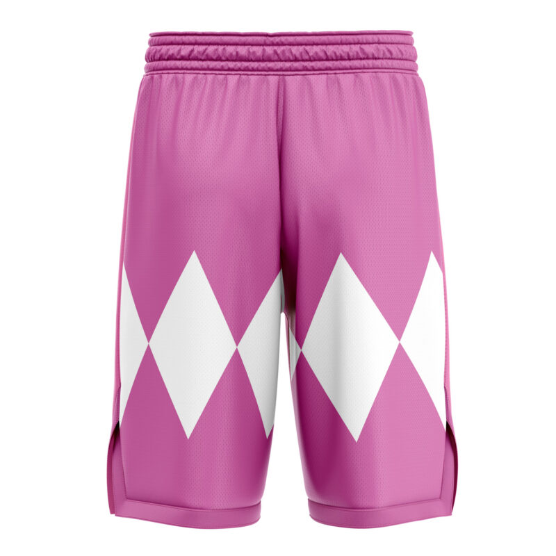 Pink Ranger Mighty Morphin Power Rangers Basketball Shorts - Image 2