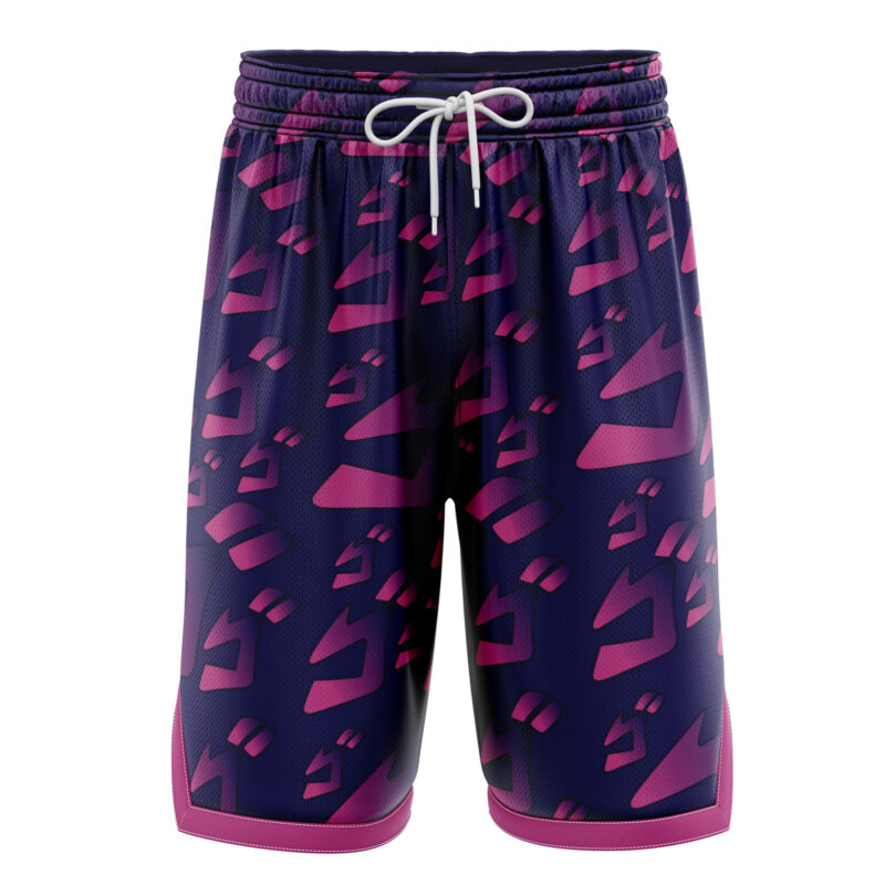 Menacing Aura Jojo's Bizarre Adventure Basketball Shorts
