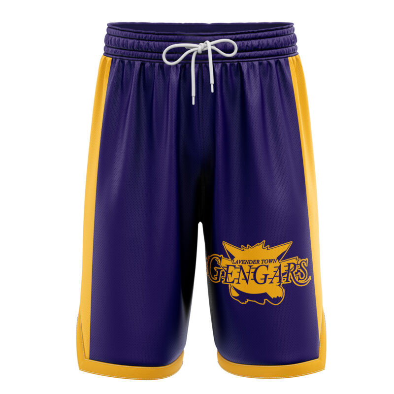 Lavander Town Gengars Pokemon Basketball Shorts