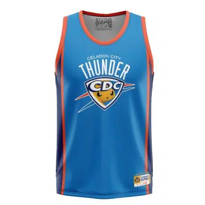 Celadon City Thunder Raichu Pokemon Basketball Jersey