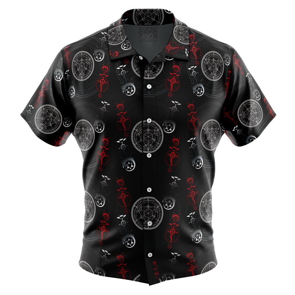 Edward Elric V1 Fullmetal Alchemist Button Up Hawaiian Shirt - Anime Ape