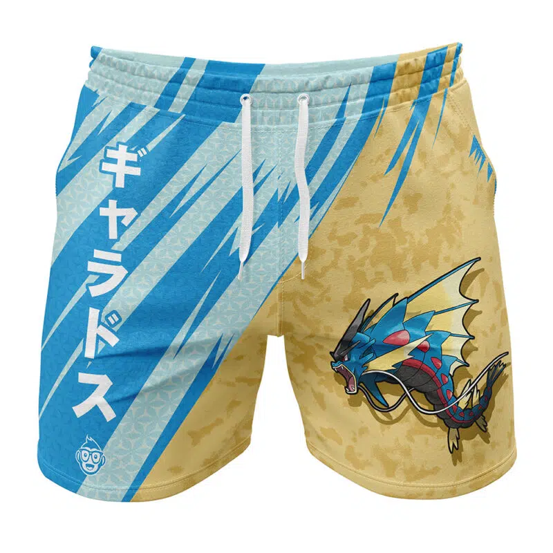 Gyarados Attack Pokemon Gym Shorts