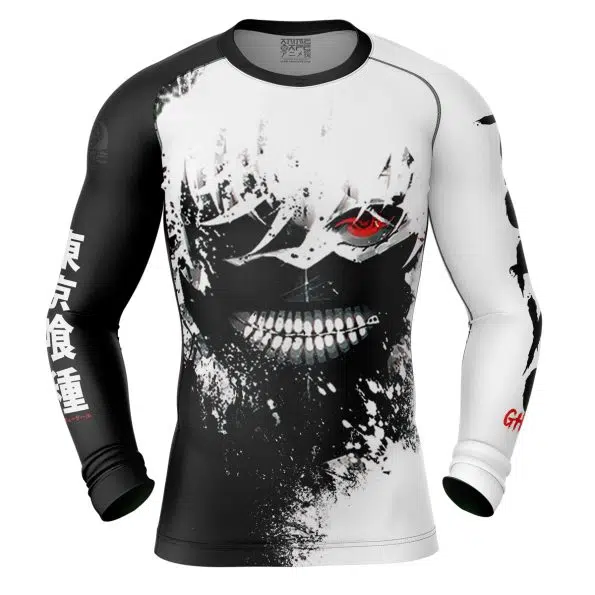 Ken Kaneki Tokyo Ghoul Long Sleeve Rash Guard Compression
