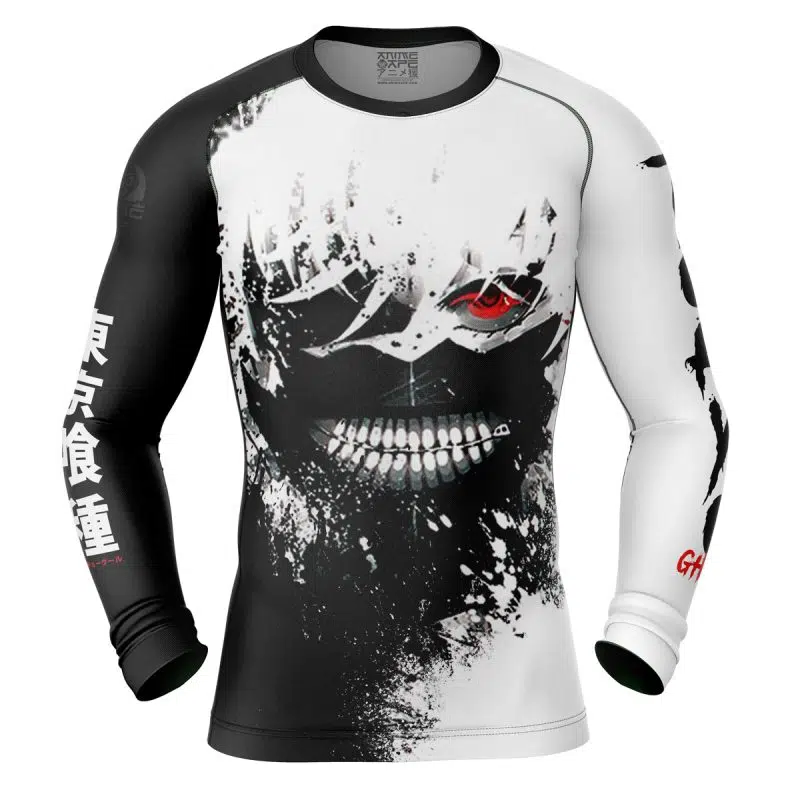 Ken Kaneki Tokyo Ghoul Long Sleeve Rash Guard Compression