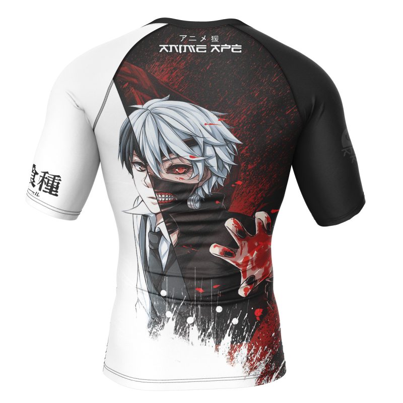Ken Kaneki Tokyo Ghoul Short Sleeve Rash Guard Compression Shirt - Image 2