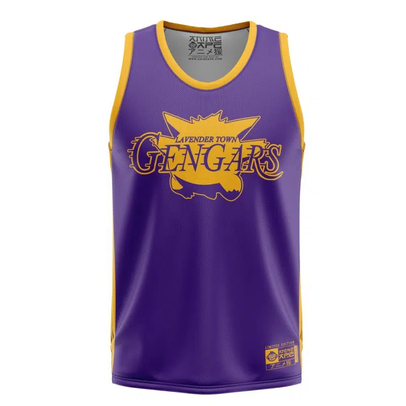 Lavender Town Gengars Pokemon Basketball Jersey